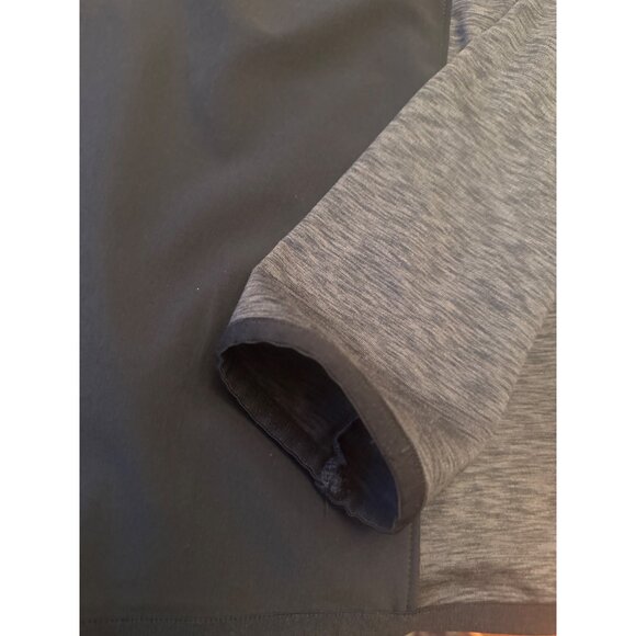 Mack Weldon Medium Gray & Black Hooded Jacket Zip Front Athletic Sport Workout - Picture 3 of 4